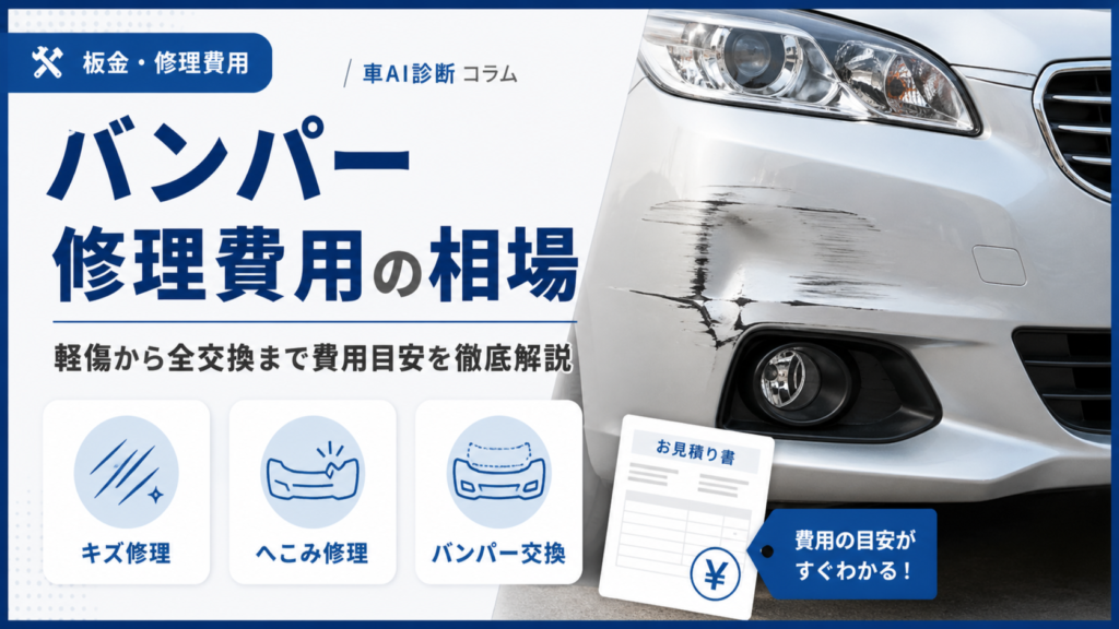 バンパー修理費用の相場｜軽傷から全交換まで費用目安を徹底解説