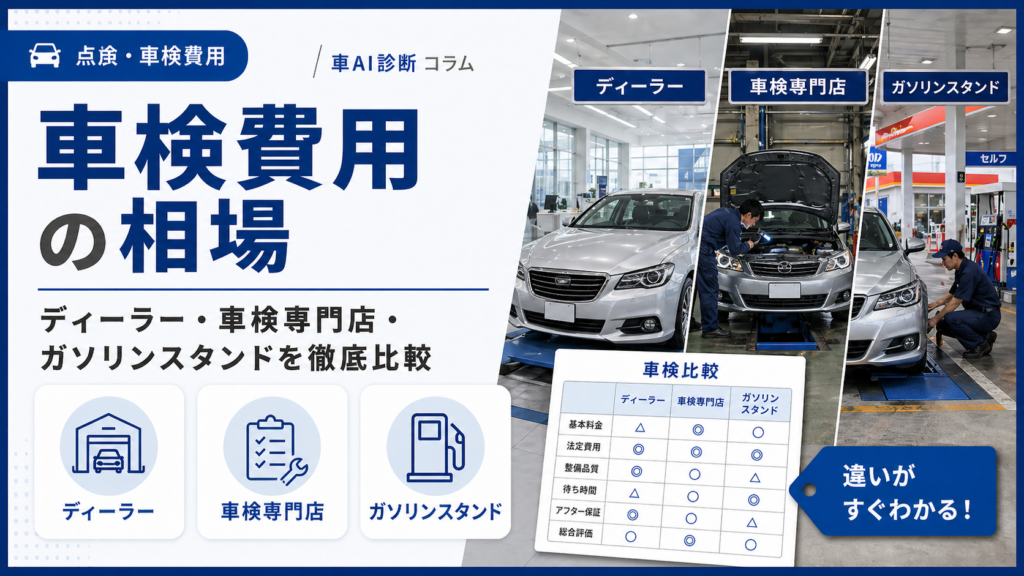車検費用の相場｜ディーラー・車検専門店・ガソリンスタンドを徹底比較