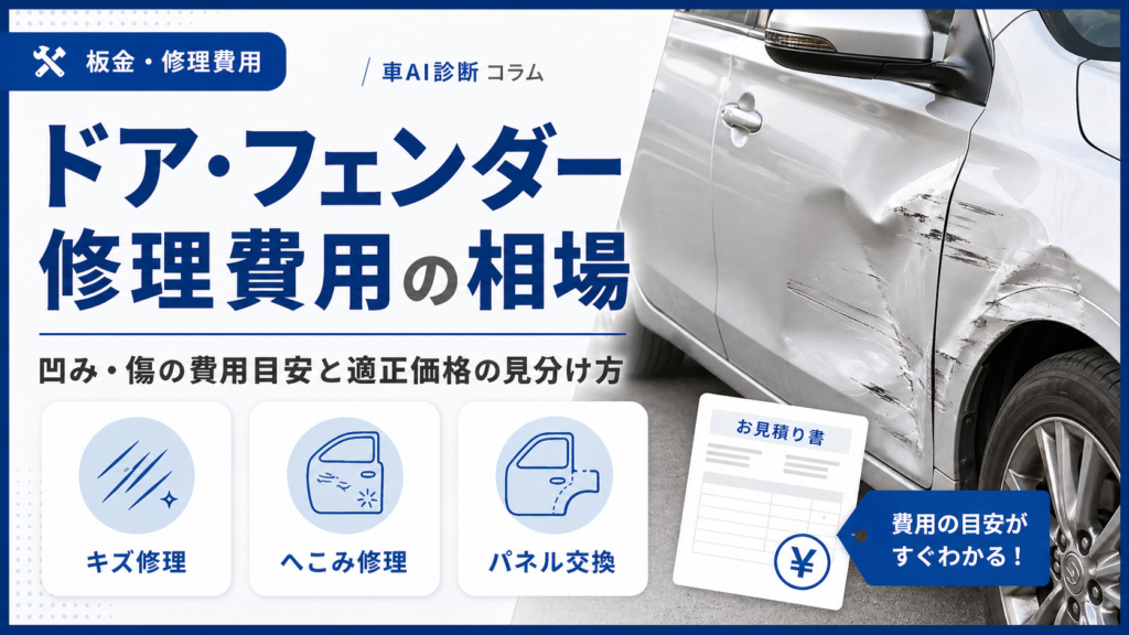 ドア・フェンダー修理費用の相場｜凹み・傷の費用目安と適正価格の見分け方