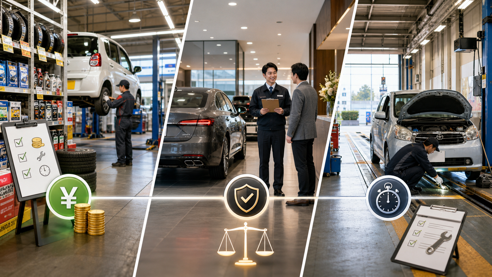 カー用品店で車検は安い？ディーラー・車検専門店との費用・サービス比較【2026年版】